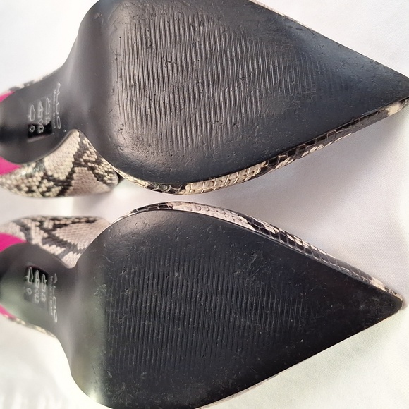 #ADM Aldo genuine leather sz 8 faux snake skin heels - Picture 7 of 10